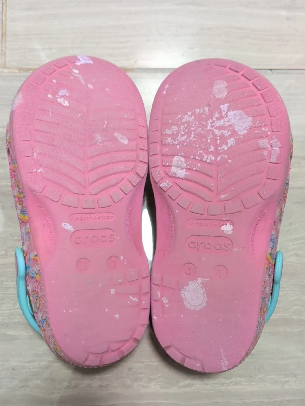 Kids Pink Slip-On Croc - Lisa Frank Print